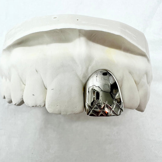 Custom Grillz Solid Cap with Diamond Cut 