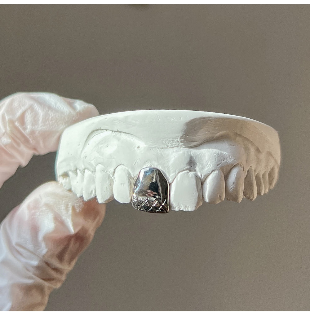 Custom Diamond Cut and Solid Cap Grillz