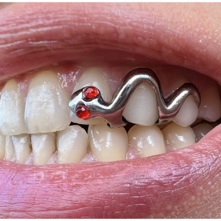 Snake with Pearl Eyes Grillz